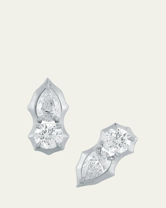 Platinum Poppy Diamond Stud Earrings